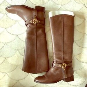 Chocolate Brown Tory Burch Riding Boots